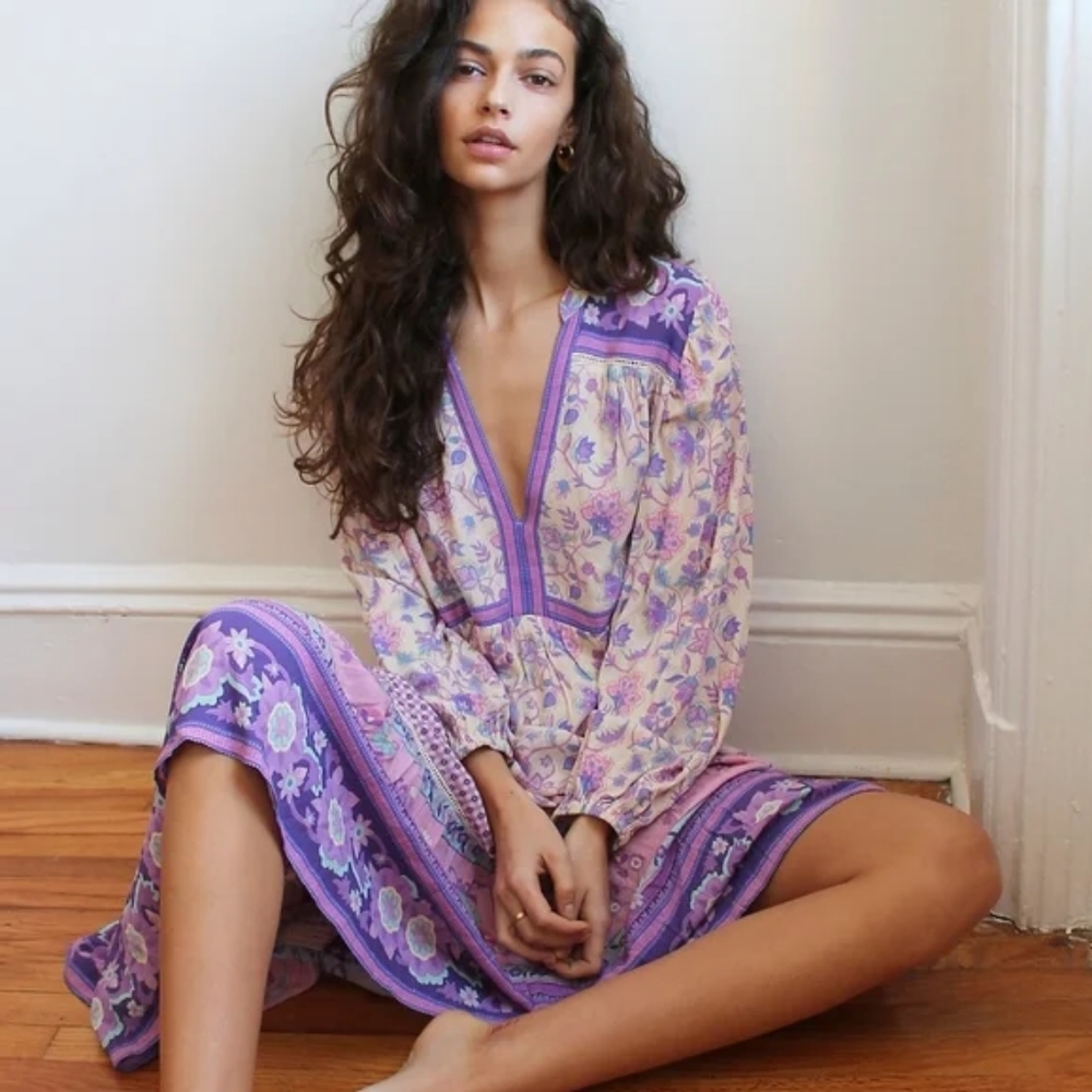 New Spell Designs Portobello Road Gown Lavender purple maxi dress M free people